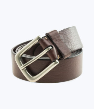 Chocolate PU Leather Formal Belt