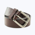 Chocolate PU Leather Formal Belt