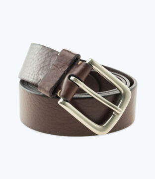 Chocolate PU Leather Formal Belt