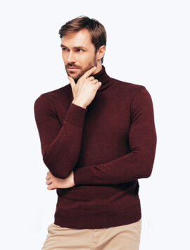 Luxury maroon sweater for Men