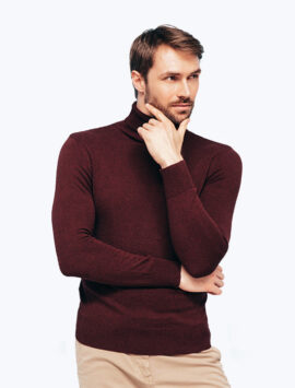 Luxury maroon sweater for Men