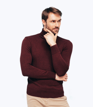 Luxury maroon sweater for Men