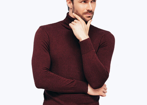 Luxury maroon sweater for Men