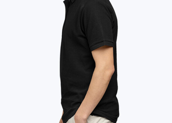 Men’s black stylish half shirt