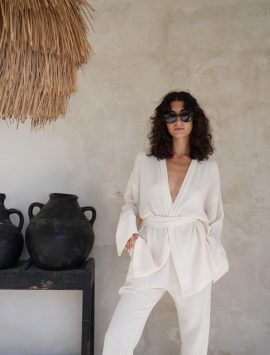 %100 Pamuk Muslin Kimono