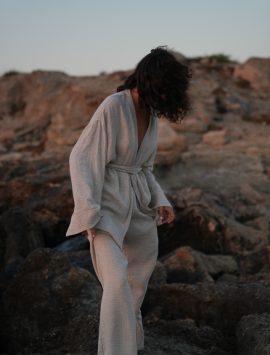 %100 Pamuk Muslin Kimono